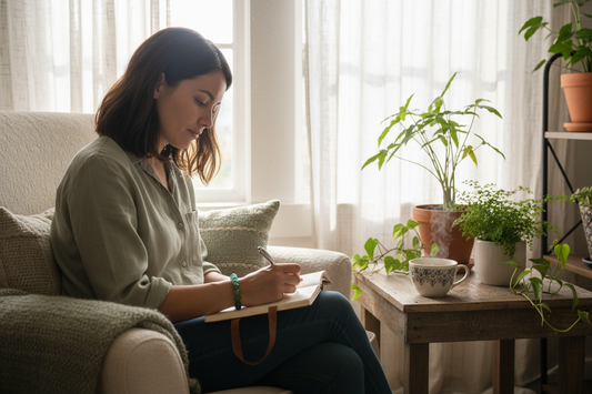 Journaling with Green Aventurine Bracelet