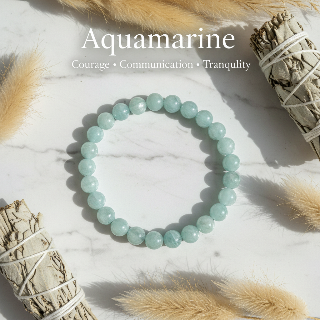 Aquamarine Crystal Bracelet