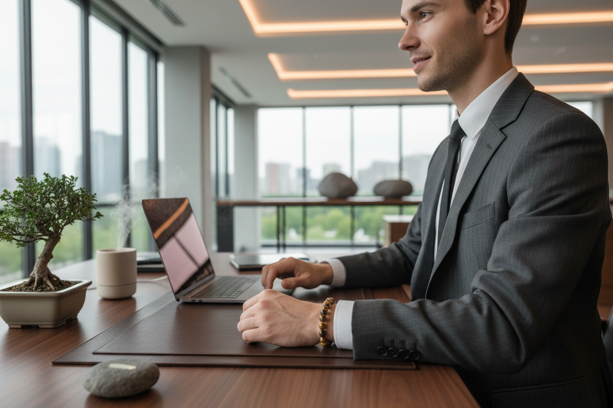 Business Professional with Tiger Eye Bracelet