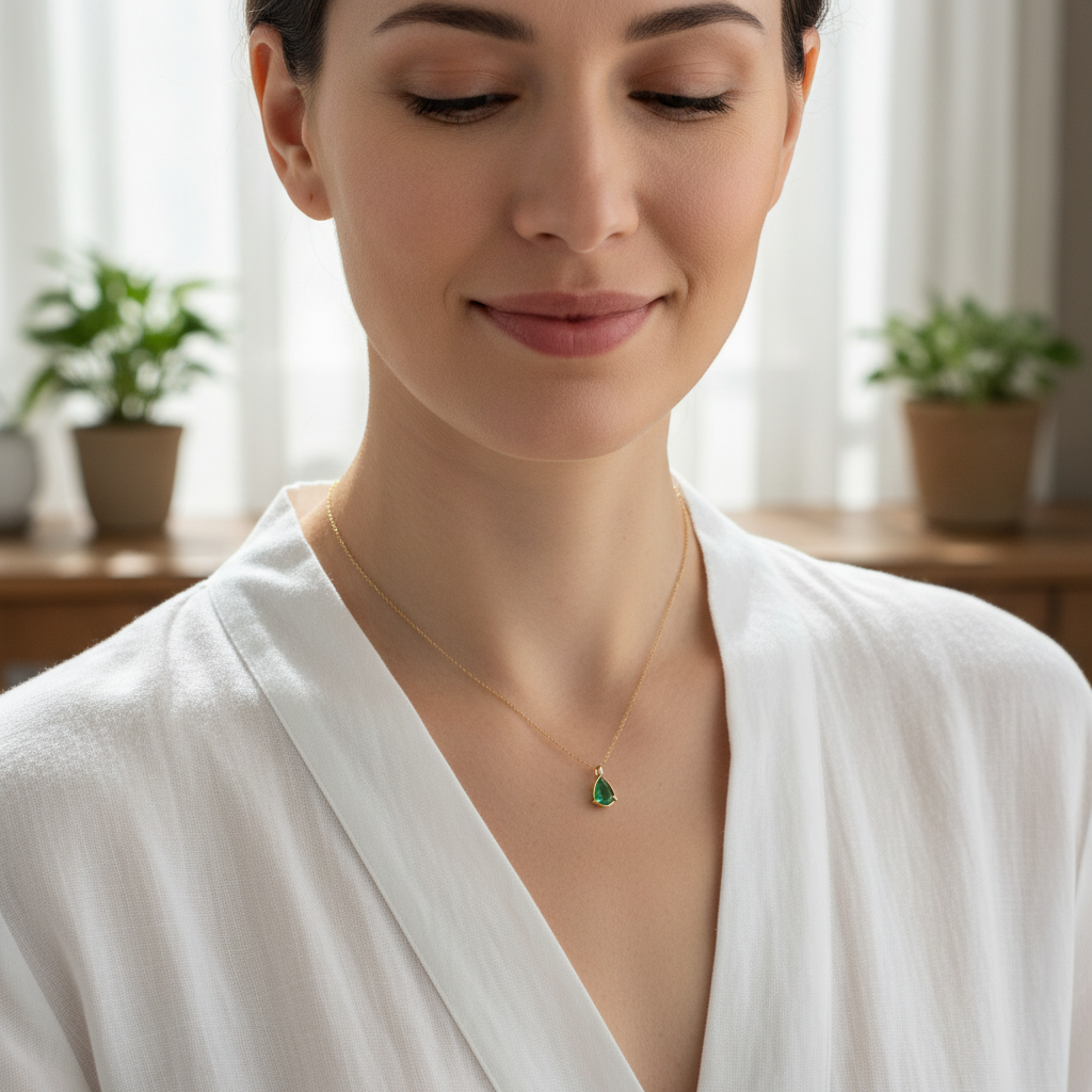 Delicate Emerald Pendant