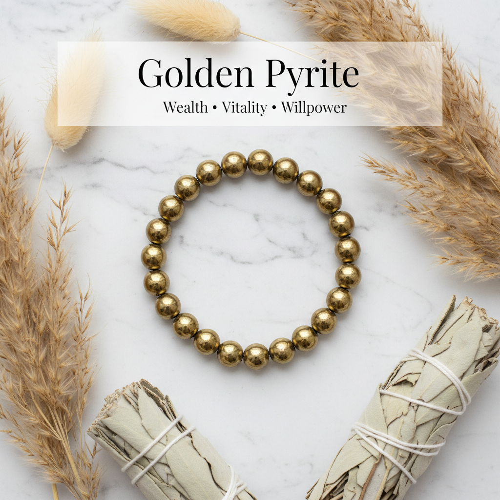 Golden Pyrite Crystal Bracelet