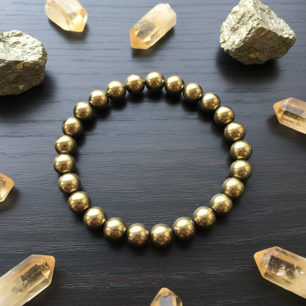 Golden Pyrite Flat Lay