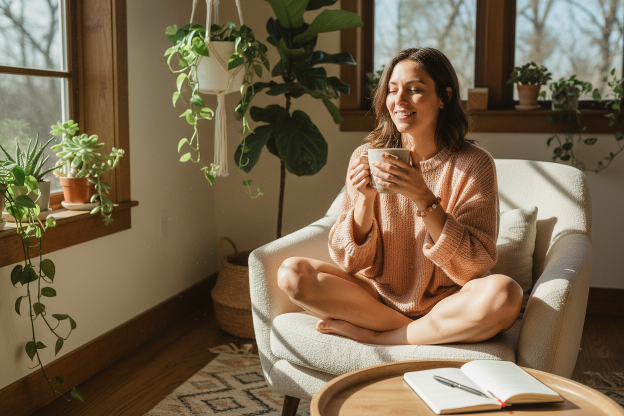 Morning Coffee with Sunstone Bracelet