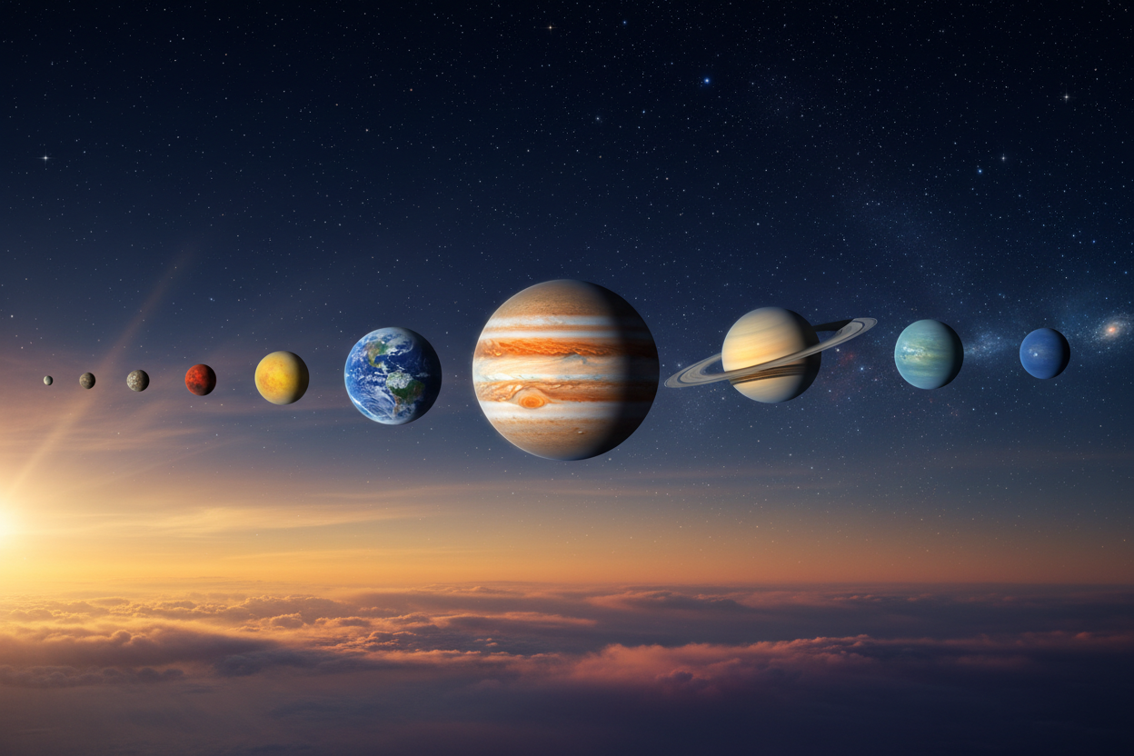 most beautiful image of all planets in the sky 