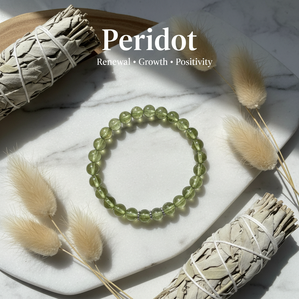 Peridot Crystal Bracelet