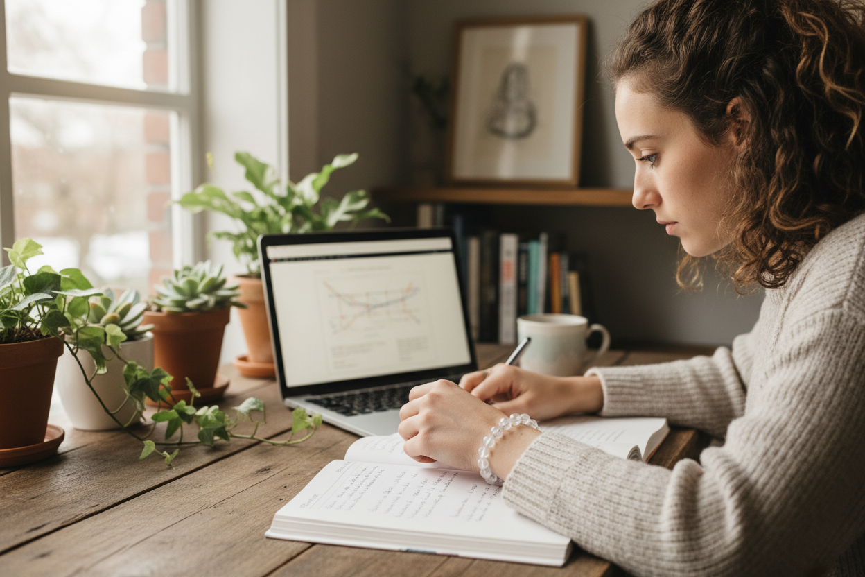 Student with Clear Quartz Bracelet