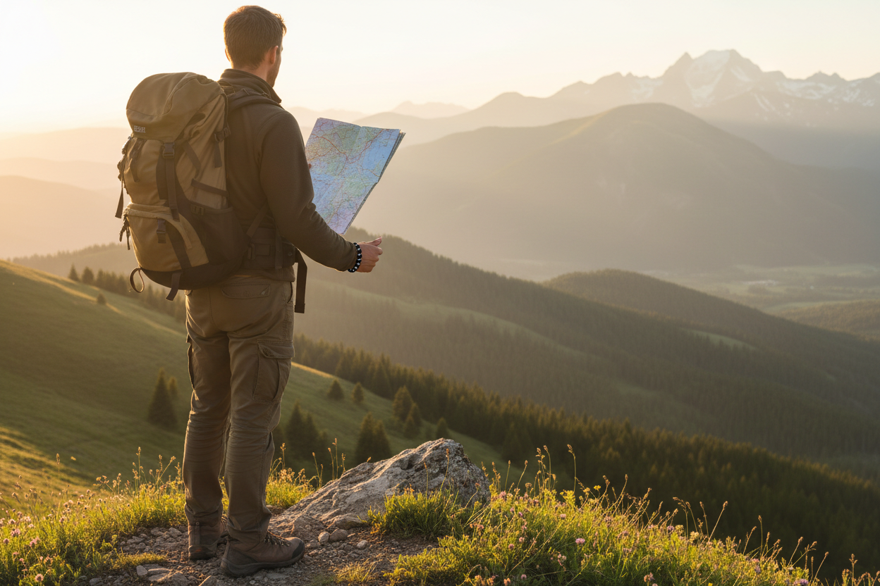Traveler with Black Agate Bracelet